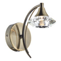 Luther Wall Light Antique Brass Crystal<br>Antique Brass