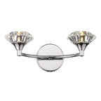 Luther 2 Light Wall Light Polished Chrome Crystal<br>Polished Chrome