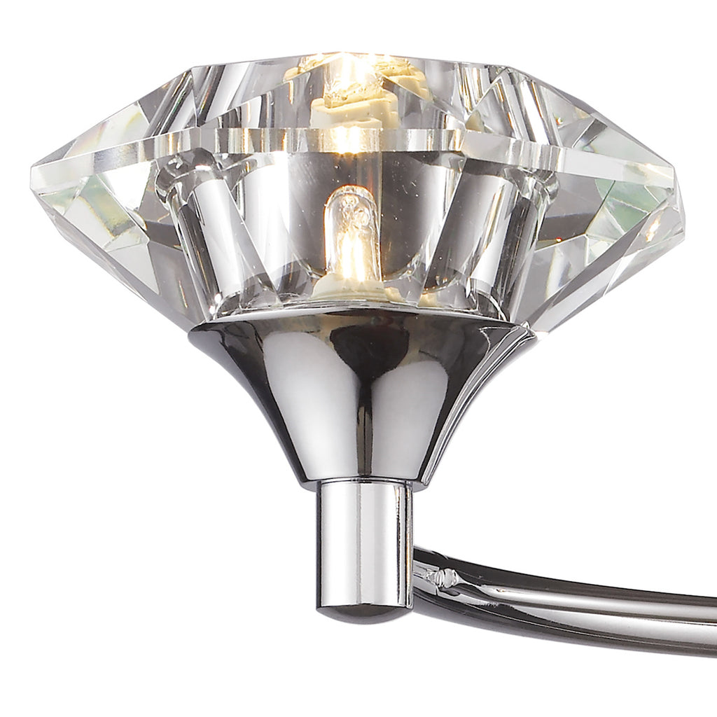 Luther 2 Light Wall Light Polished Chrome Crystal<br>Polished Chrome