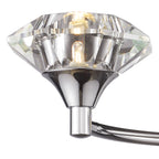 Luther 2 Light Wall Light Polished Chrome Crystal<br>Polished Chrome