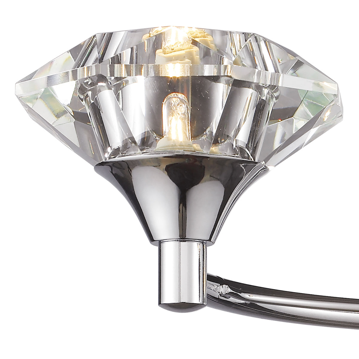 Luther 2 Light Wall Light Polished Chrome Crystal<br>Polished Chrome