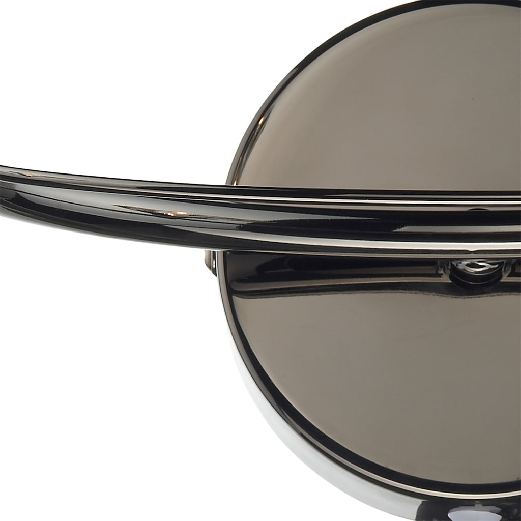 Luther 2 Light Wall Light Black Chrome Crystal<br>Polished Black Chrome