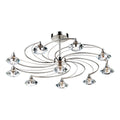 Luther 10 Light Semi Flush Satin Chrome Crystal<br>Satin Chrome