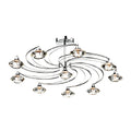 Luther 10 Light Semi Flush Polished Chrome Crystal<br>Polished Chrome