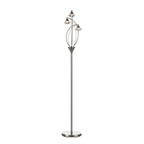 Luther 3 Light Floor Lamp Satin Chrome Crystal<br>Satin Chrome