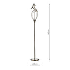 Luther 3 Light Floor Lamp Antique Brass Crystal<br>Antique Brass