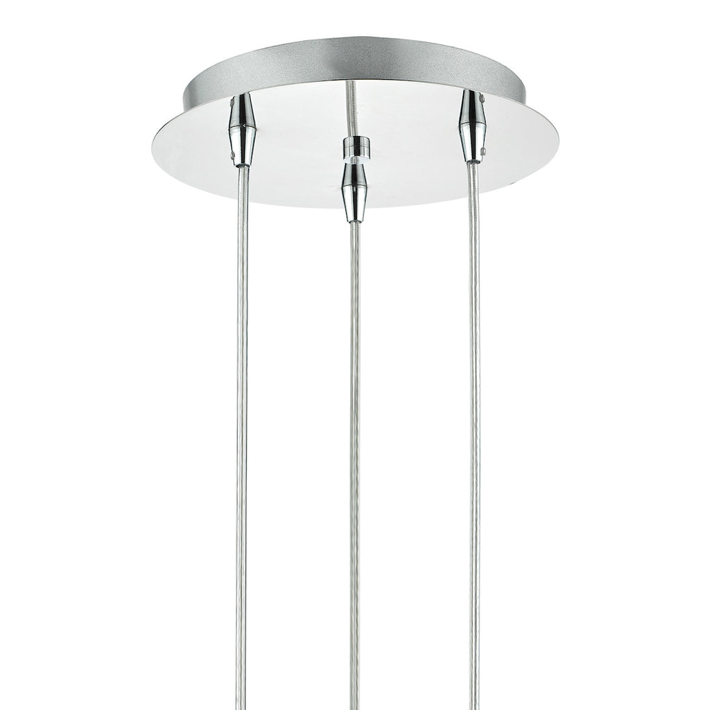 Lyall 3 Light Pendant Polished Chrome Glass<br>Polished Chrome