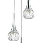 Lyall 3 Light Pendant Polished Chrome Glass<br>Polished Chrome