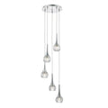 Lyall 5 Light Pendant Polished Chrome Glass<br>Polished Chrome