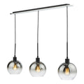 Lycia 3 Light Bar Pendant Matt Black Ombre Smoked Glass<br>Matt Black