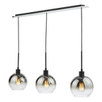 Lycia 3 Light Bar Pendant Matt Black Ombre Smoked Glass<br>Matt Black