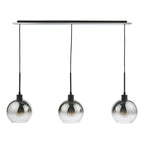 Lycia 3 Light Bar Pendant Matt Black Ombre Smoked Glass<br>Matt Black