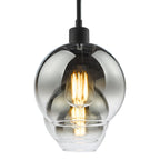 Lycia 3 Light Bar Pendant Matt Black Ombre Smoked Glass<br>Matt Black