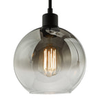 Lycia 3 Light Cluster Pendant Matt Black Smoked Ombre Glass<br>Matt Black