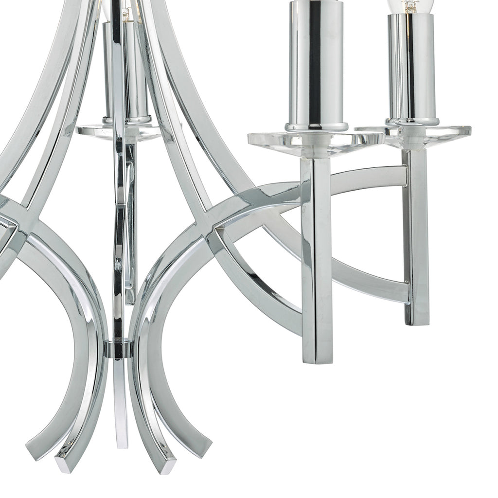 Lyon 5lt Pendant Polished Chrome & Crystal<br>Polished Chrome