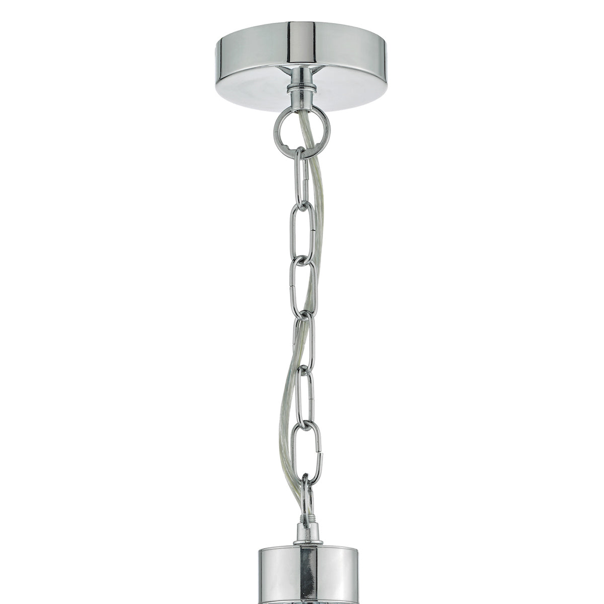 Lyon 5lt Pendant Polished Chrome & Crystal<br>Polished Chrome