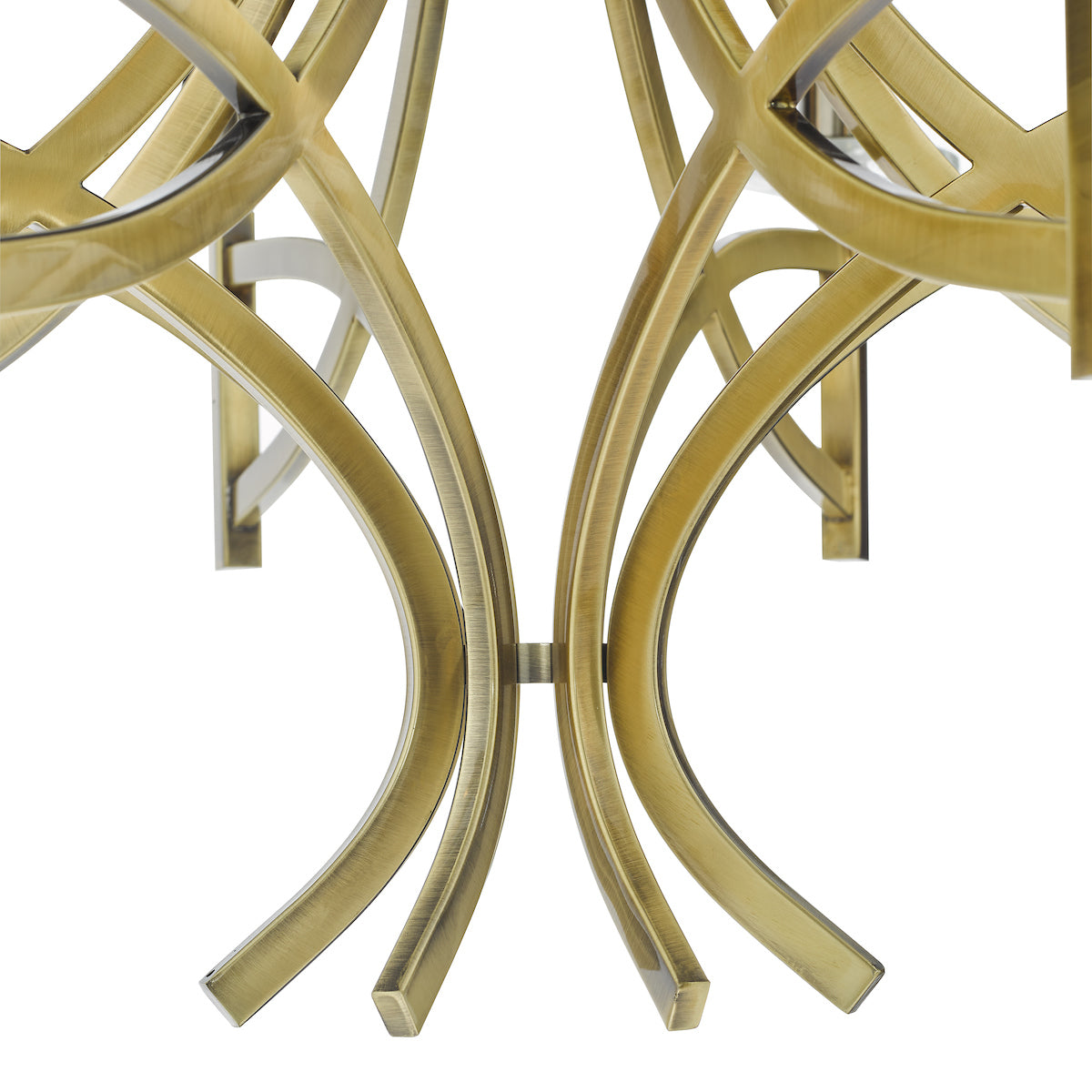 Lyon 5 Light Armed Fitting Antique Brass Crystal<br>Antique Brass
