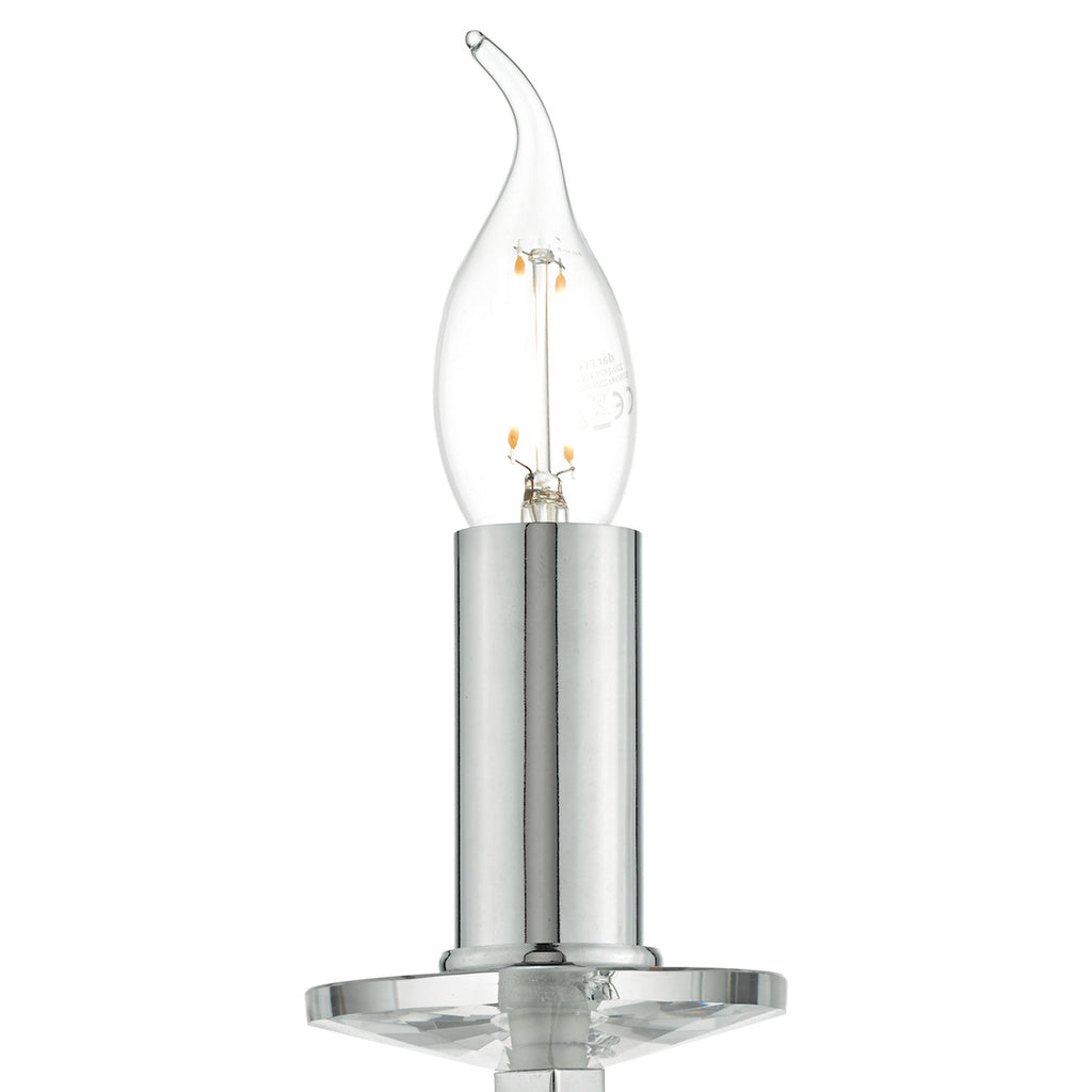Lyon Wall Light Polished Chrome & Crystal<br>Polished Chrome