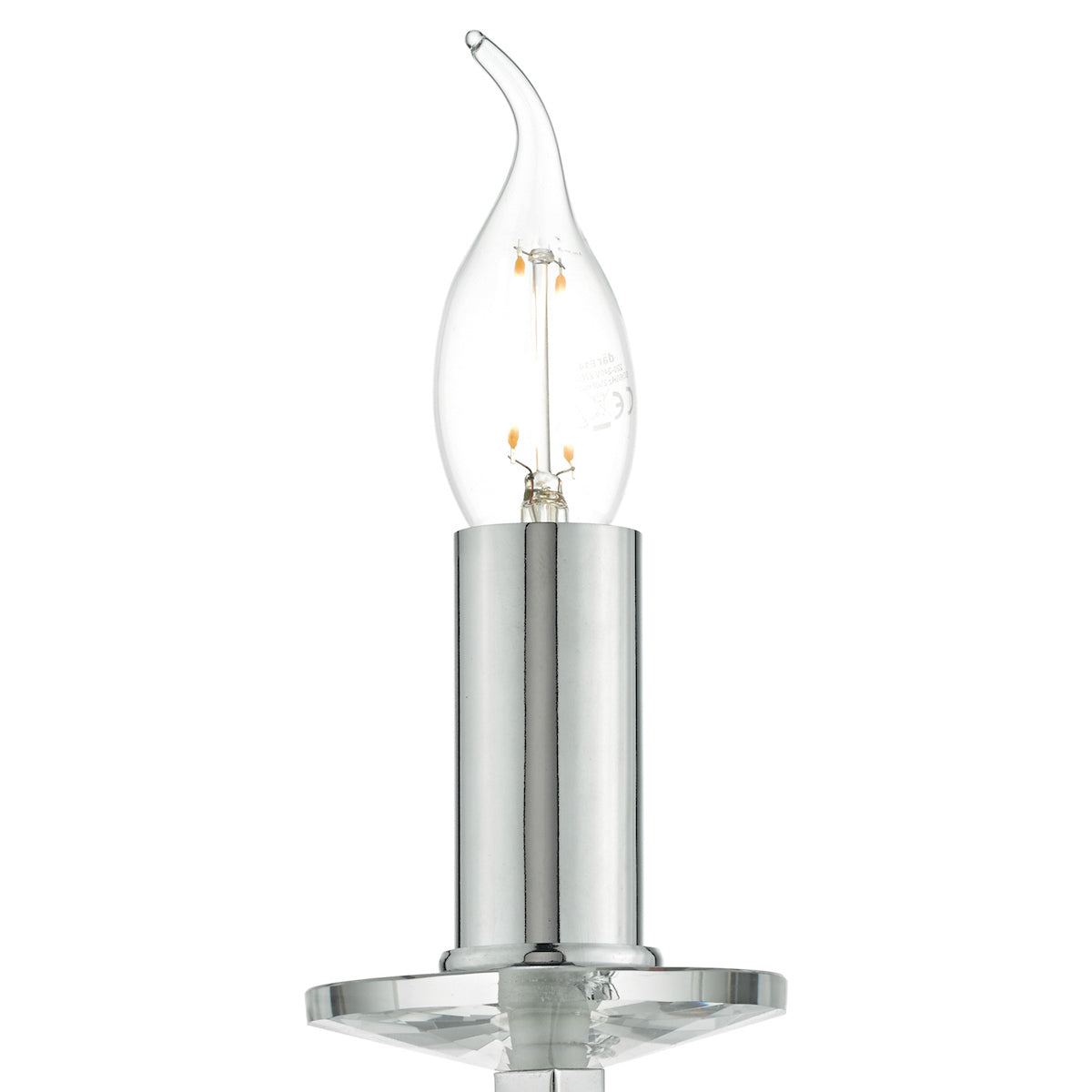 Lyon Wall Light Polished Chrome & Crystal<br>Polished Chrome