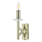 Lyon 1 Light Wall Light Antique Brass Crystal<br>Antique Brass