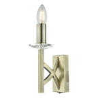Lyon 1 Light Wall Light Antique Brass Crystal<br>Antique Brass