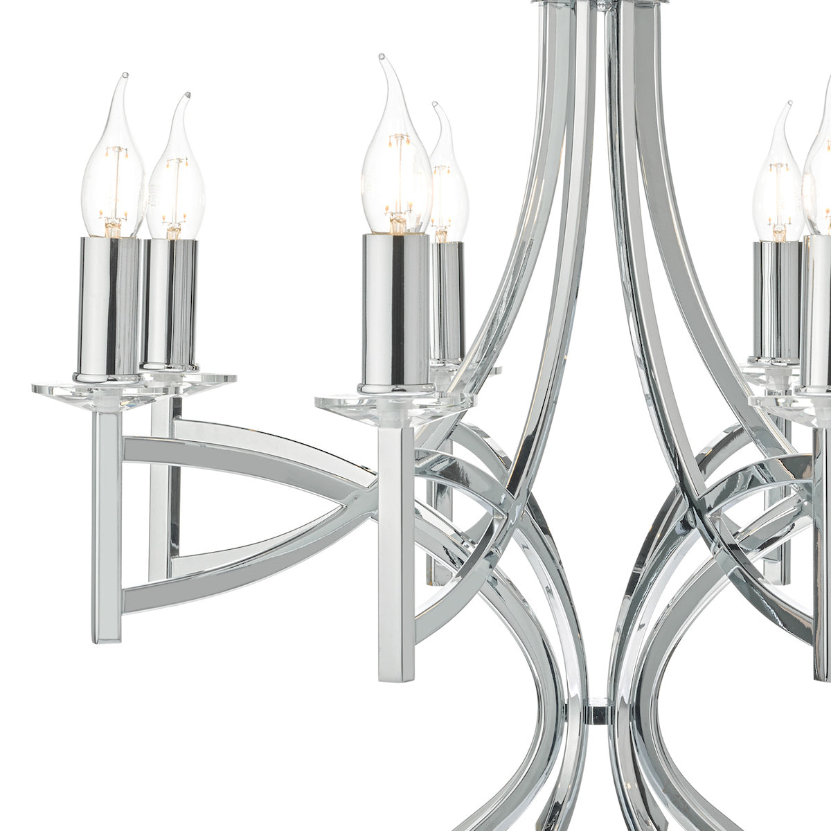 Lyon 8 Light Pendant Polished Chrome & Crystal<br>Polished Chrome