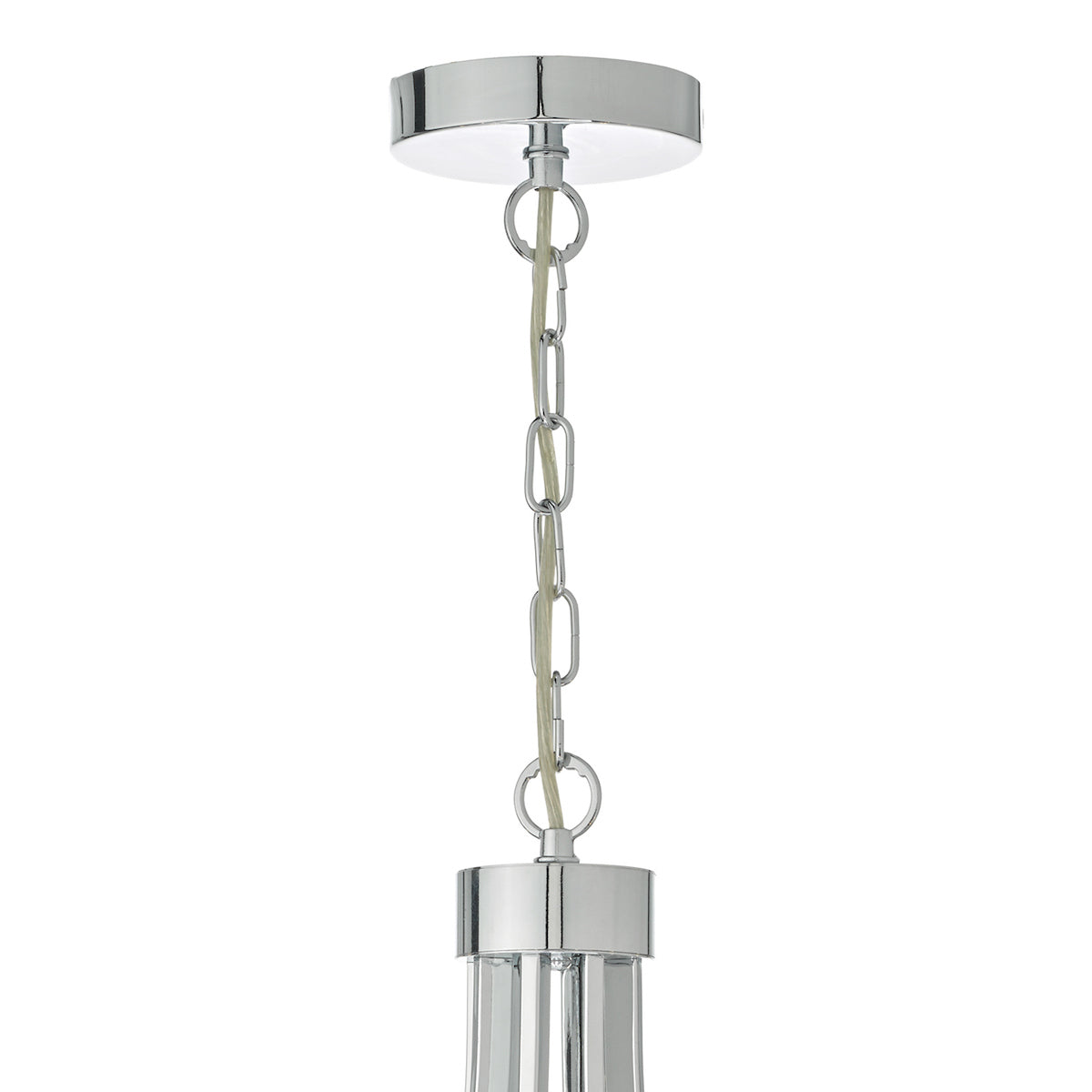 Lyon 8 Light Pendant Polished Chrome & Crystal<br>Polished Chrome