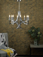 Lyon 8 Light Pendant Polished Chrome & Crystal<br>Polished Chrome