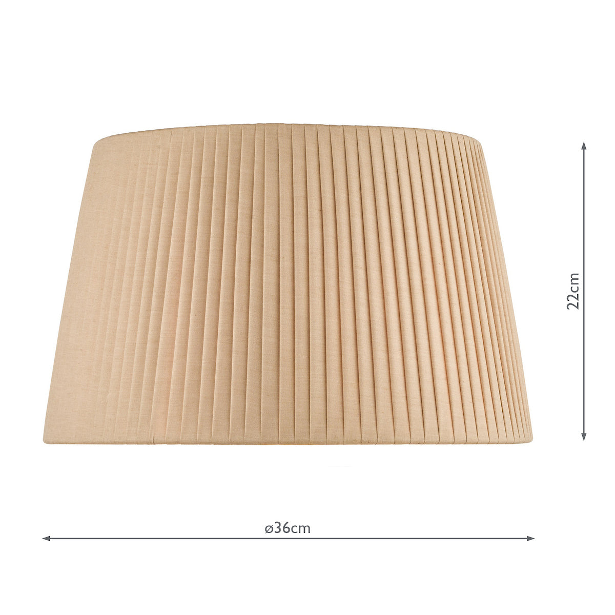Lyzette Taupe Faux Silk Tapered Drum Shade 36cm<br>Taupe