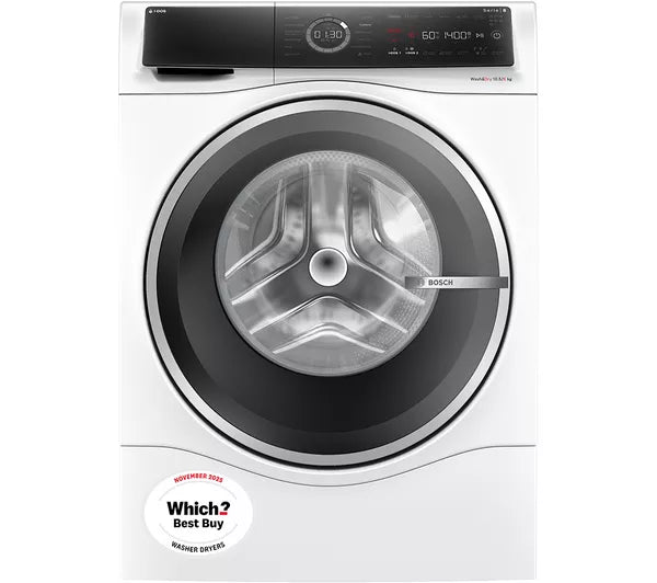 Bosch Series 8 i-Dos WNC25410GB Wifi Connected 10.5Kg / 6Kg Washer Dryer with 1400 rpm - White