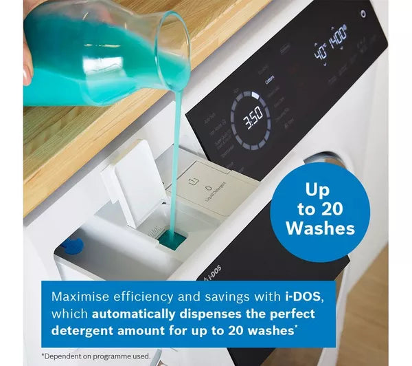 Bosch Series 8 i-Dos WNC25410GB Wifi Connected 10.5Kg / 6Kg Washer Dryer with 1400 rpm - White
