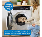 Bosch Series 8 i-Dos WNC25410GB Wifi Connected 10.5Kg / 6Kg Washer Dryer with 1400 rpm - White