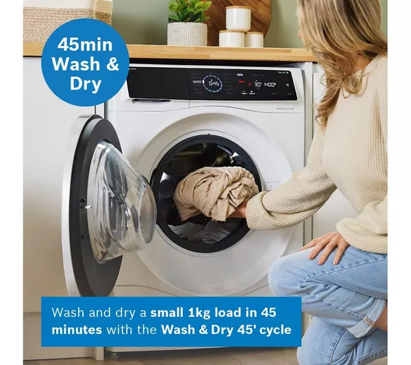 Bosch Series 8 i-Dos WNC25410GB Wifi Connected 10.5Kg / 6Kg Washer Dryer with 1400 rpm - White