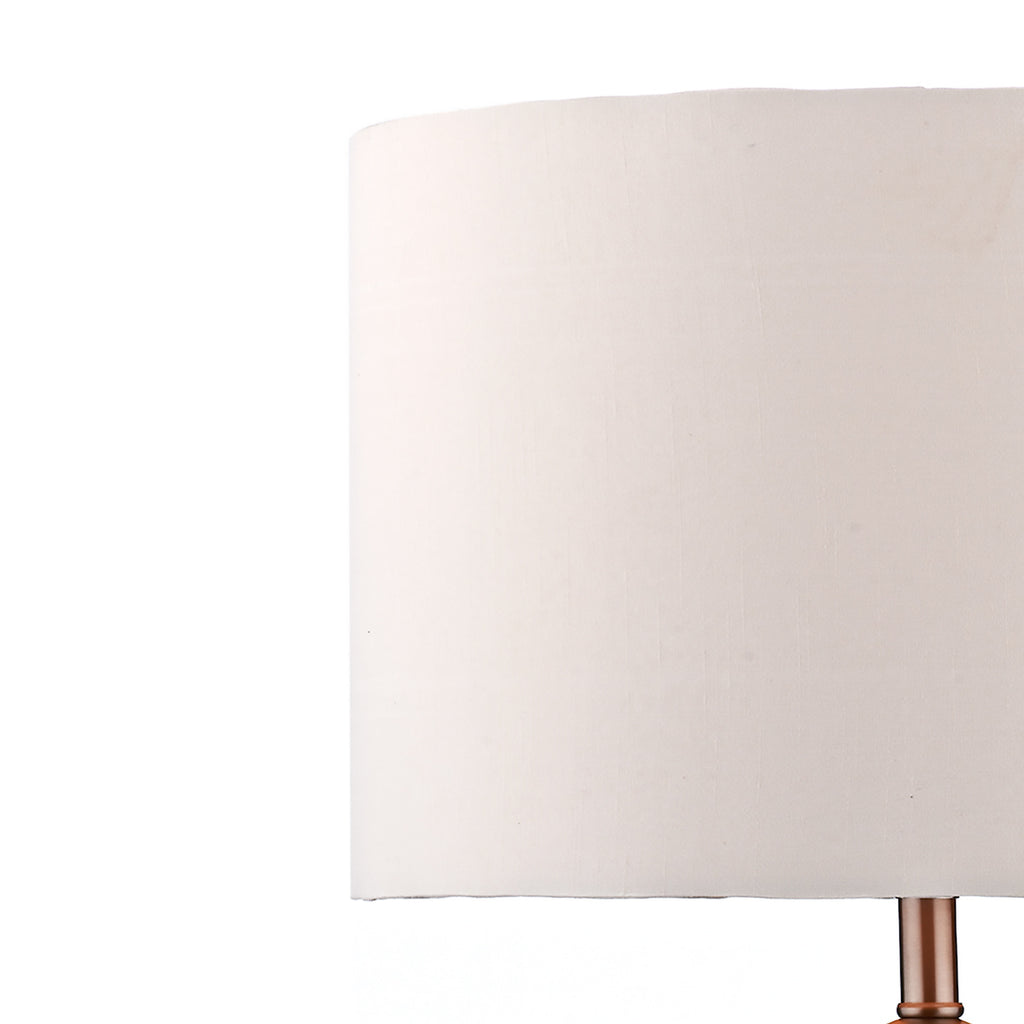 Madrid Table Lamp Satin Chrome With Shade Satin Chrome