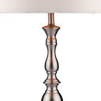 Madrid Table Lamp Satin Chrome With Shade Satin Chrome