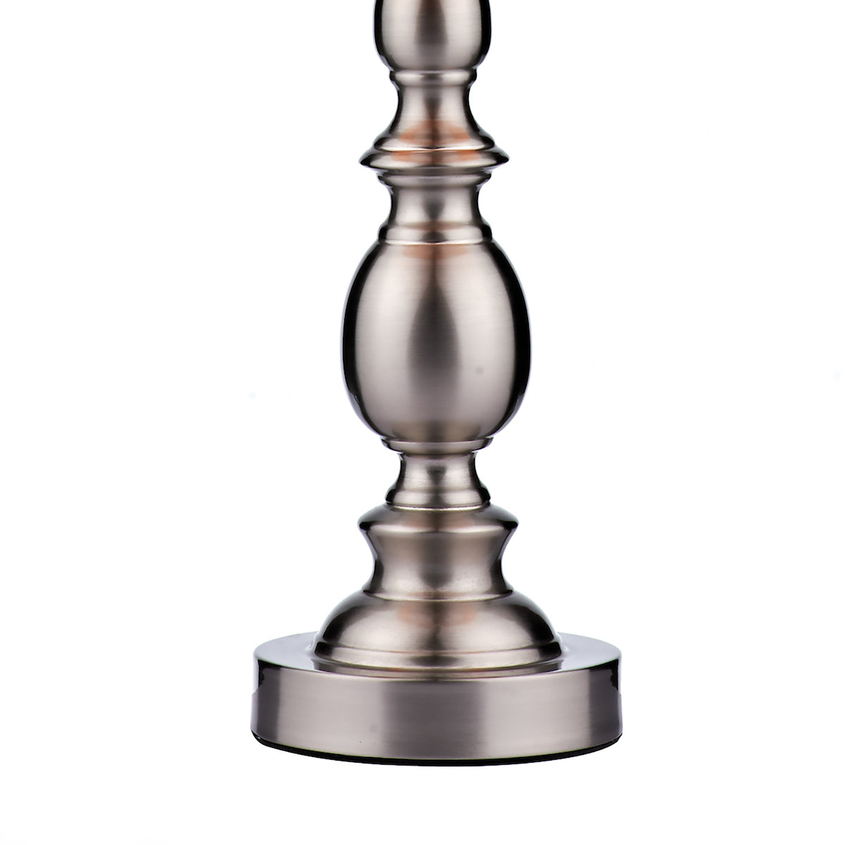 Madrid Table Lamp Satin Chrome With Shade Satin Chrome
