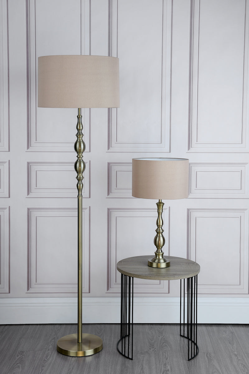 Madrid Table Lamp Antique Brass With Shade <br>Antique Bronze