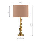 Madrid Table Lamp Antique Brass With Shade <br>Antique Bronze
