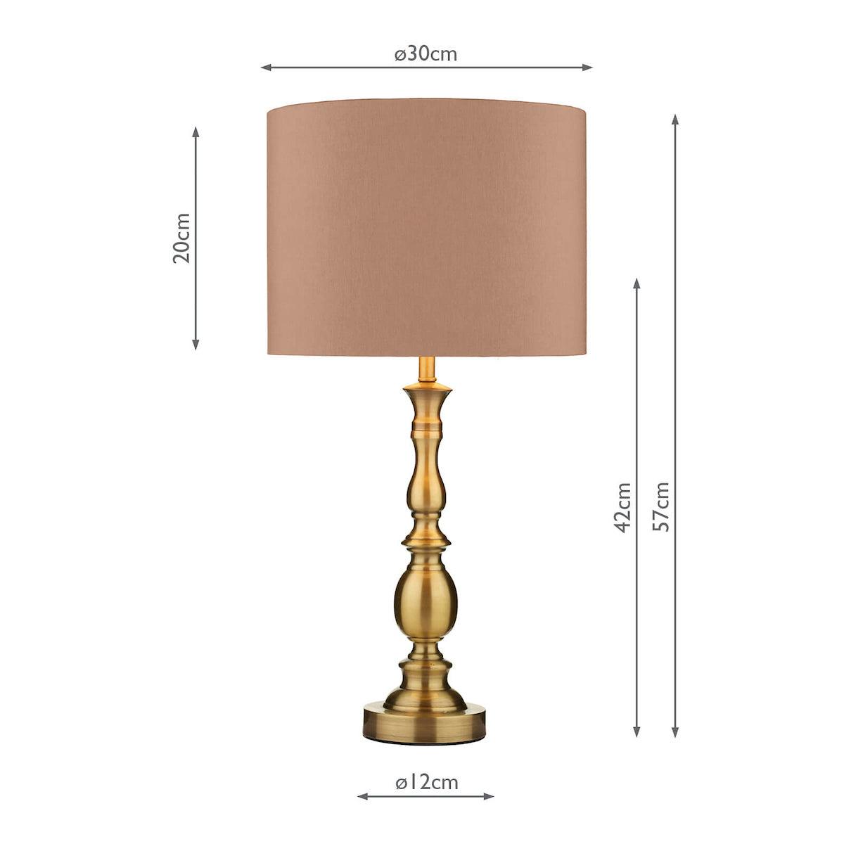 Madrid Table Lamp Antique Brass With Shade <br>Antique Bronze