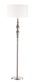 Madrid Floor Lamp Satin Chrome With Shade <br>Satin Chrome