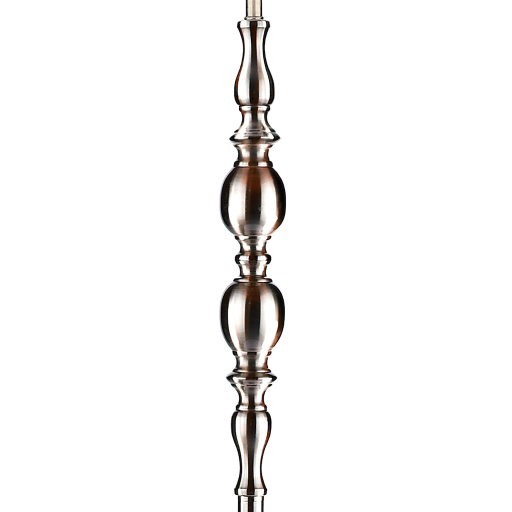 Madrid Floor Lamp Satin Chrome With Shade <br>Satin Chrome