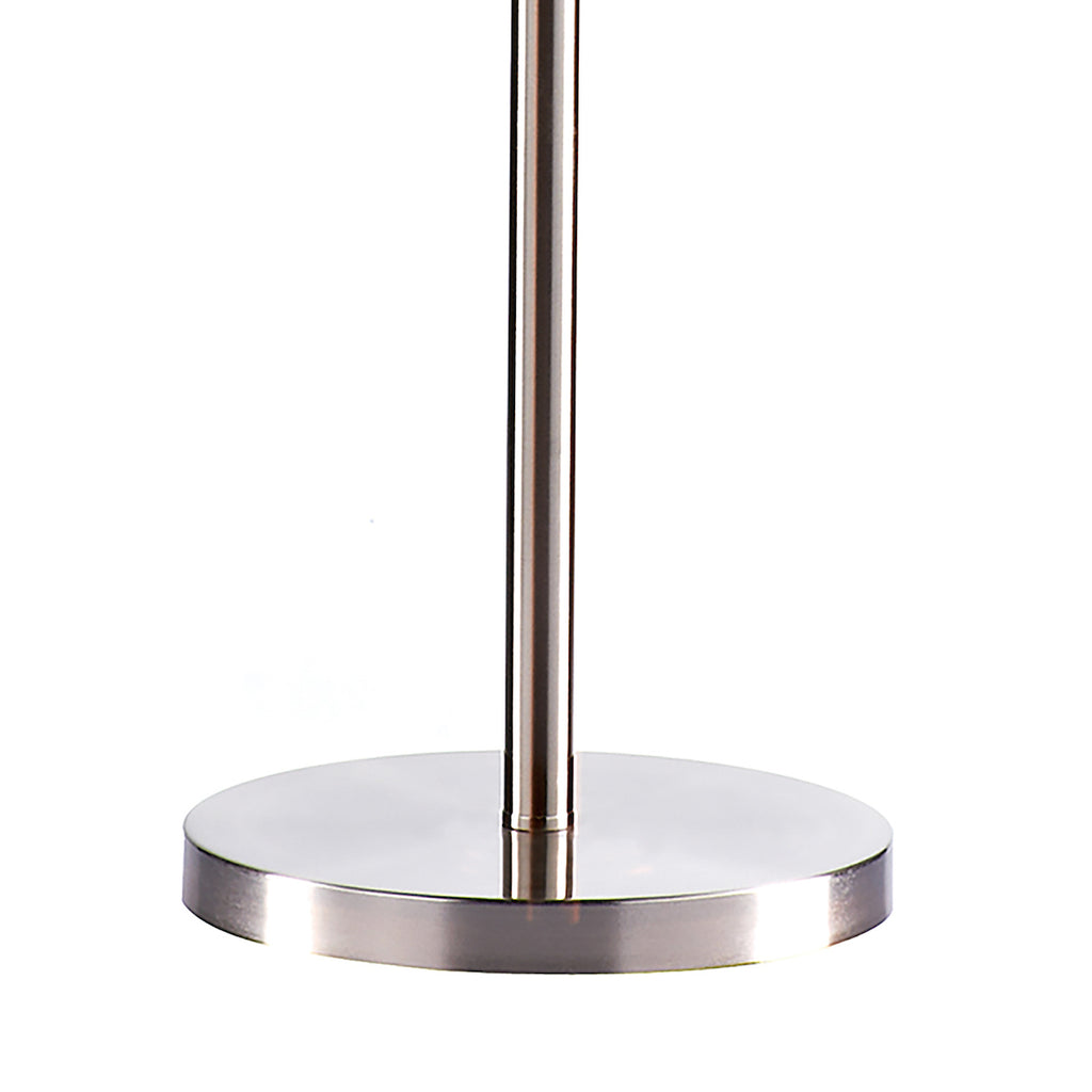 Madrid Floor Lamp Satin Chrome With Shade <br>Satin Chrome