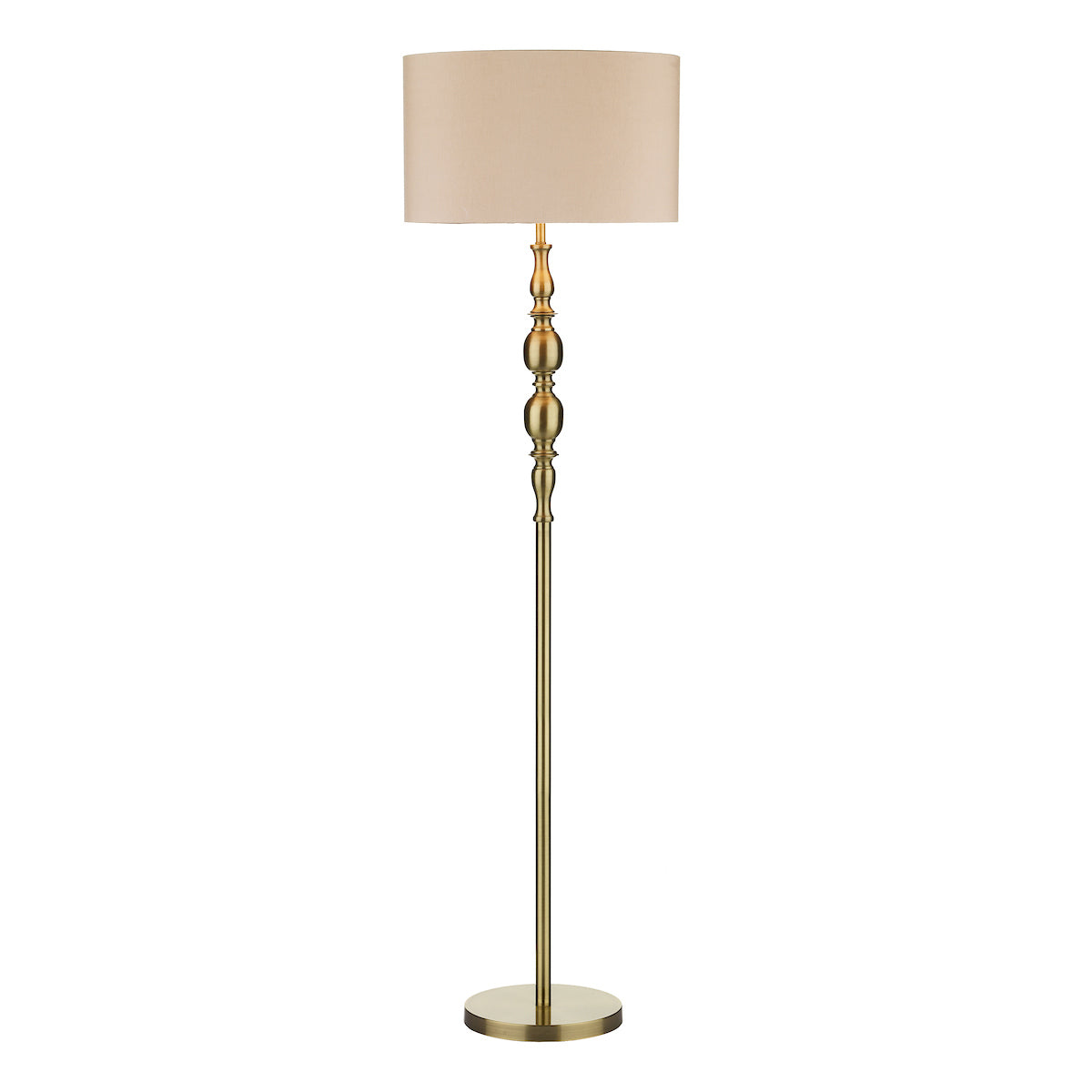 Madrid Floor Lamp Antique Brass With Shade Antique Brass