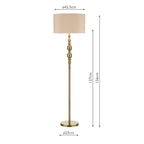Madrid Floor Lamp Antique Brass With Shade Antique Brass