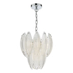 Maeve 6 Light Pendant Polished Chrome Textured Glass<br>Polished Chrome