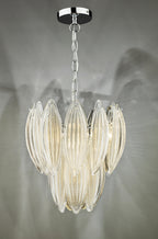Maeve 6 Light Pendant Polished Chrome Textured Glass<br>Polished Chrome