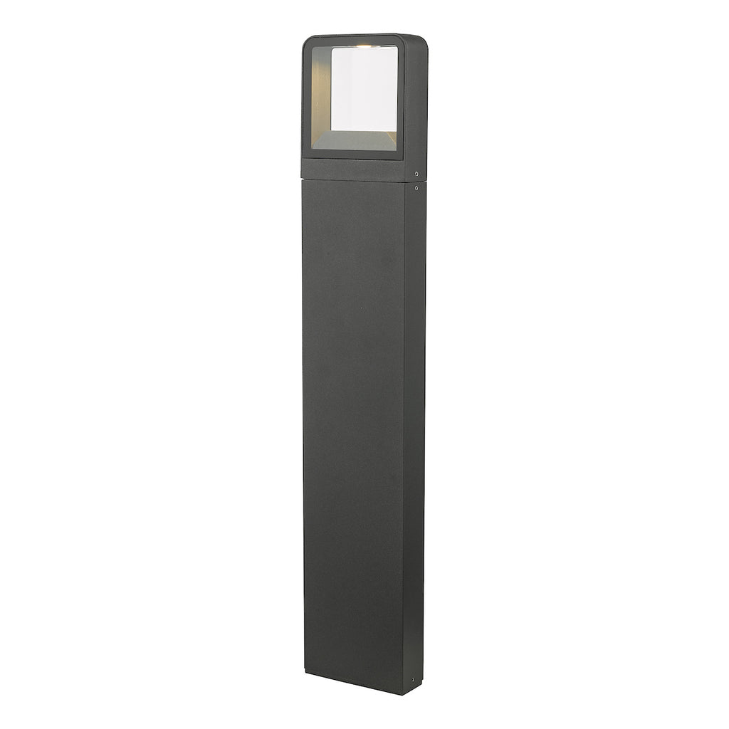 Malone Outdoor Post With Square Light Matt Grey IP65 LED<br>Matt Grey