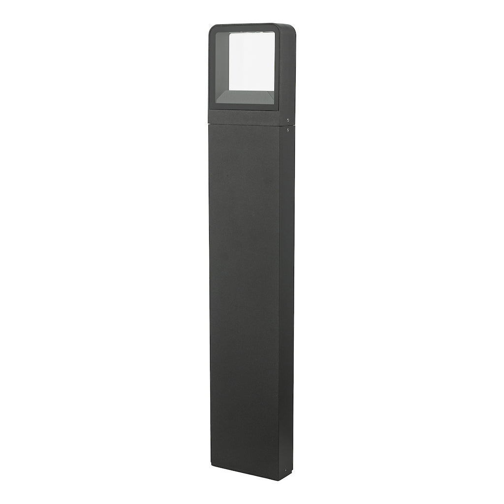 Malone Outdoor Post With Square Light Matt Grey IP65 LED<br>Matt Grey