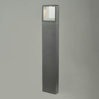 Malone Outdoor Post With Square Light Matt Grey IP65 LED<br>Matt Grey