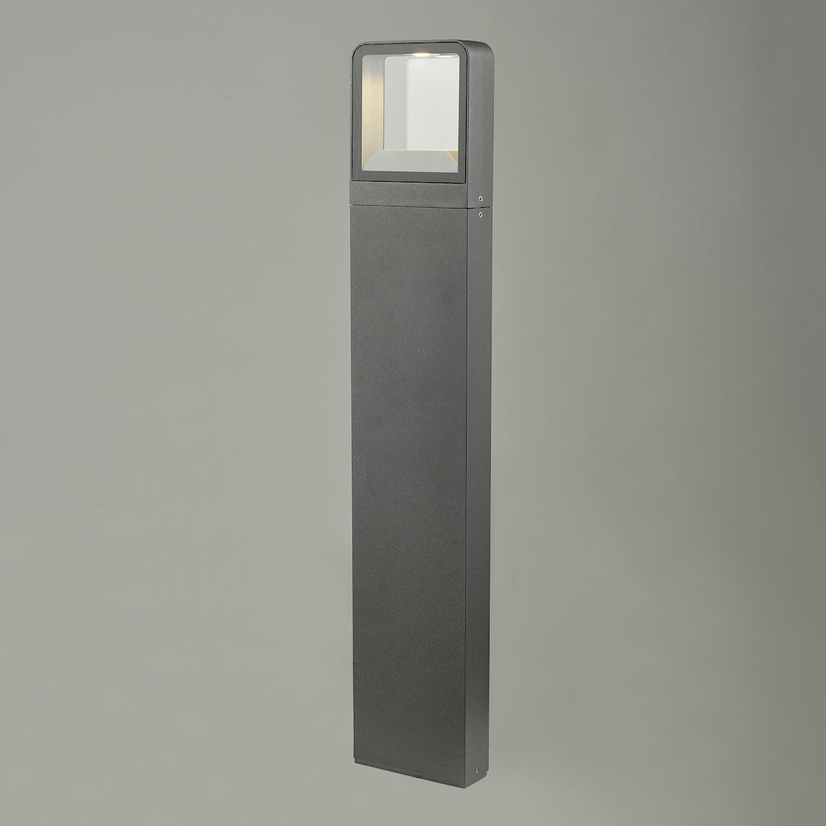Malone Outdoor Post With Square Light Matt Grey IP65 LED<br>Matt Grey
